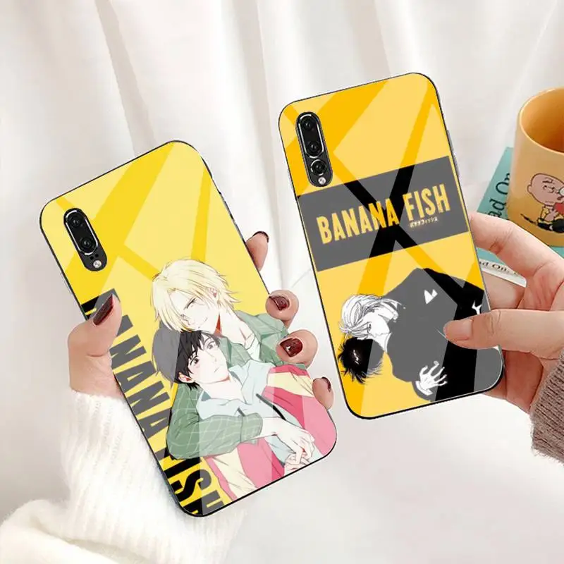 

Anime Cartoon Banana Fish Phone Case For Huawei P30 P20 P10 Lite Honor 7A 8X 9 10 Mate 20 Pro Tempered Glass