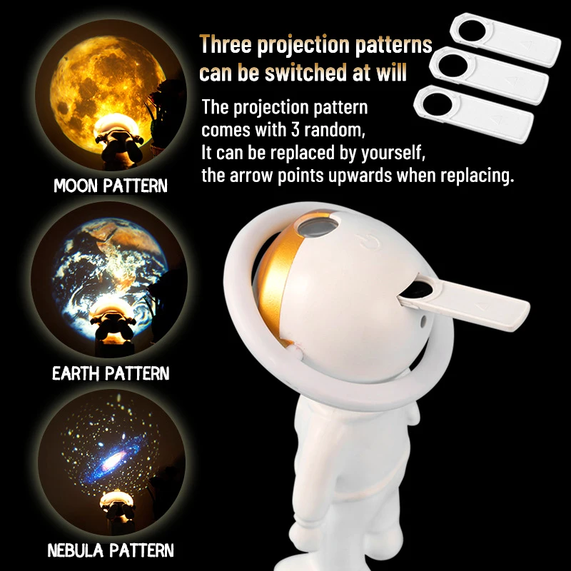 

Led Astronaut Lamp New Unique For Bedroom Room Decor Kids Birthday Gift Lighting Tools Night Light 3 Kinds Of Nebula Effects