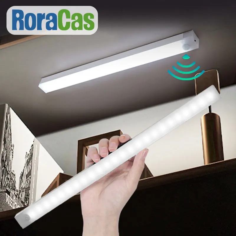 Motion Sensor Light Rechargeable LED Night Light Wirless Bedroom Night Lamp for Room Decor Kitchen Cabinet Light Detector Stair