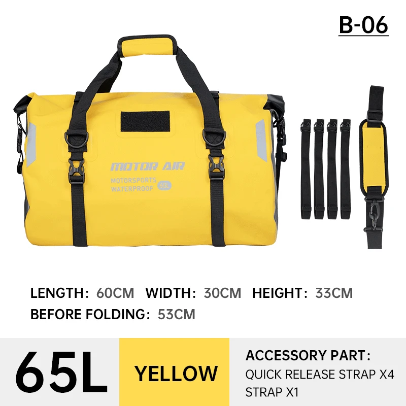

Motor Air 2025 Новая мотоциклетная сумка 45 л/65 л большой емкости на заднее сиденье для верховой езды Многофункциональное водонепроницаемое снаряжение для путешествий на открытом воздухе