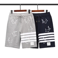 tb browin 100 cotton shorts embroidered mens puppy casual summer new four bar five pants sweatpants