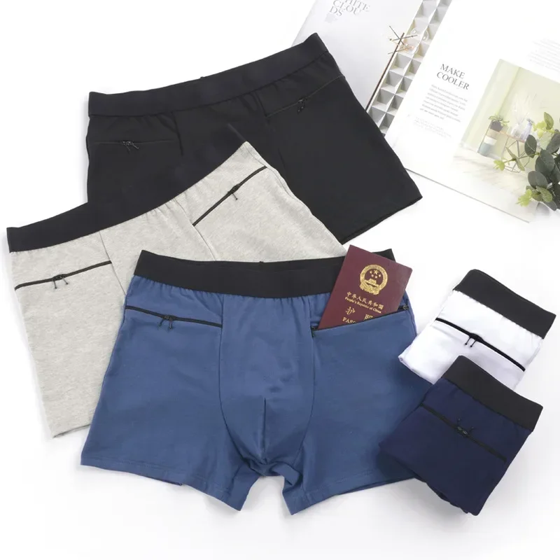 Мужские безопасные боксеры для путешествий на открытом воздухе с двумя