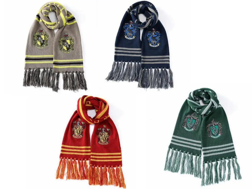 Вязаный теплый шарф Harries в стиле Хогвартс для колледжа с вышивкой двухслойная