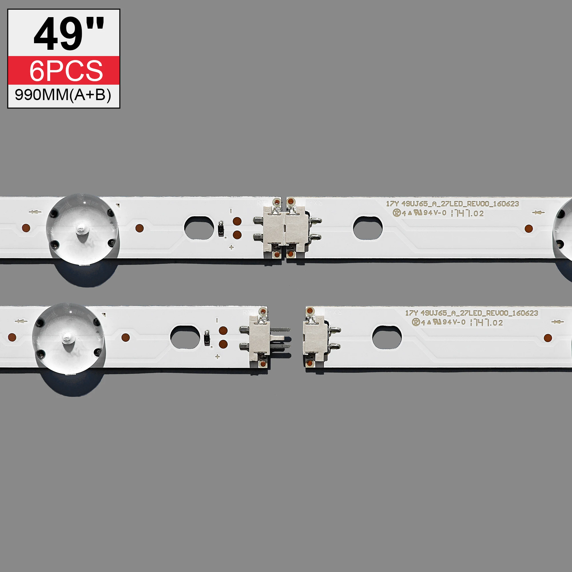 

6pcs LED backlight for LG 49UJ701V 49UJ630 49LJ614V 49UJ634V 49UJ670 49UJ651V 49UJ670V 17Y 49LJ61 49LH61 49UJ65_A B_27LED