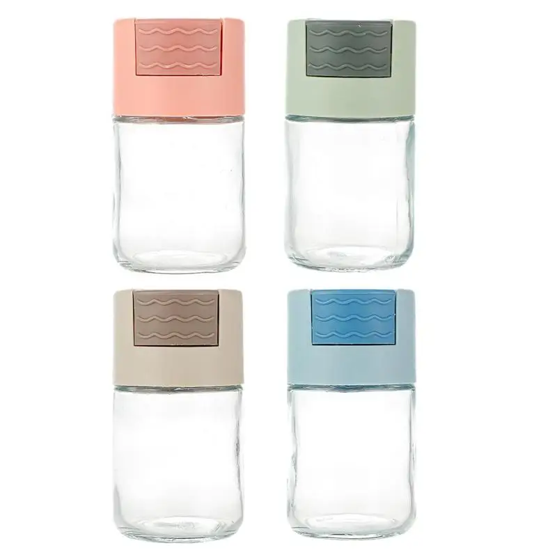

Seasoning Shakers With Lids Portable Sealed Quantitative Glass Dust-Proof Spice Jars Condiment Storage Container Herb Spice Tool