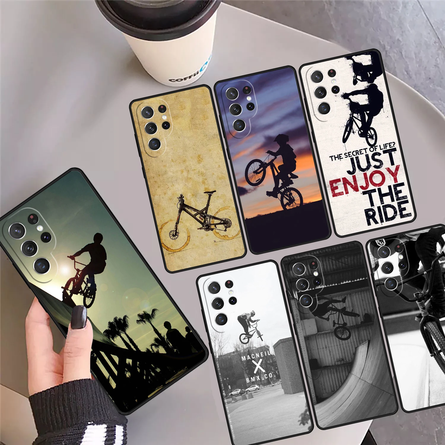 Чехол для телефона BMX Bike Extreme Sport Samsung Galaxy S24 Ultra 23 S22 Plus S21 FE S20 S8 S9 S10 Note 10 Pro 20