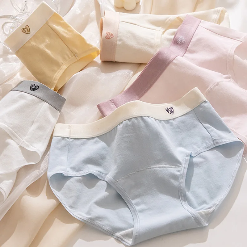 Трусики женские ярких цветов 6 шт./партия из натурального хлопка