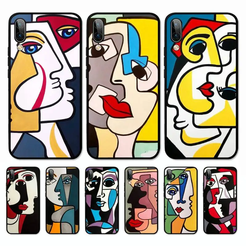 

Picasso Abstract Art Painting Phone Case for Vivo Y91C Y11 17 19 17 67 81 Oppo A9 2020 Realme c3