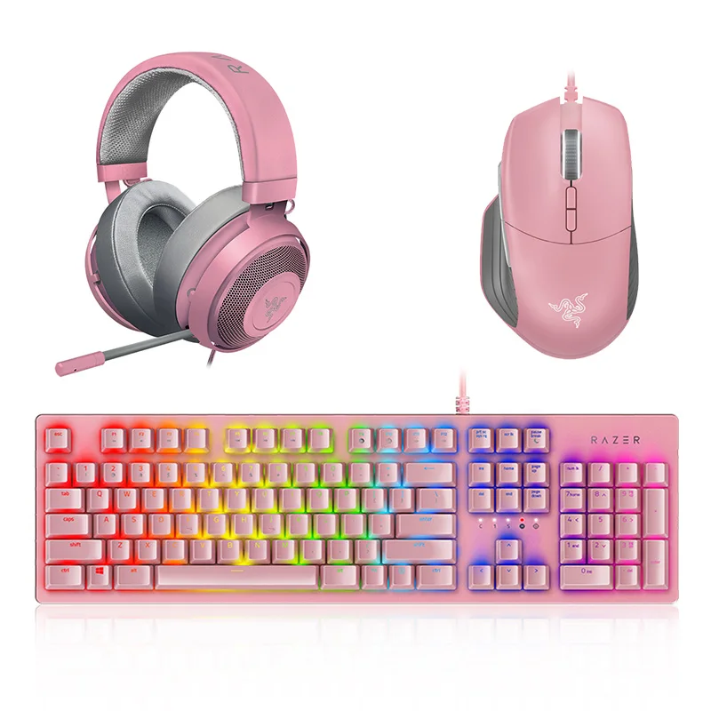 

Cute gaming keyboard and earphone combo