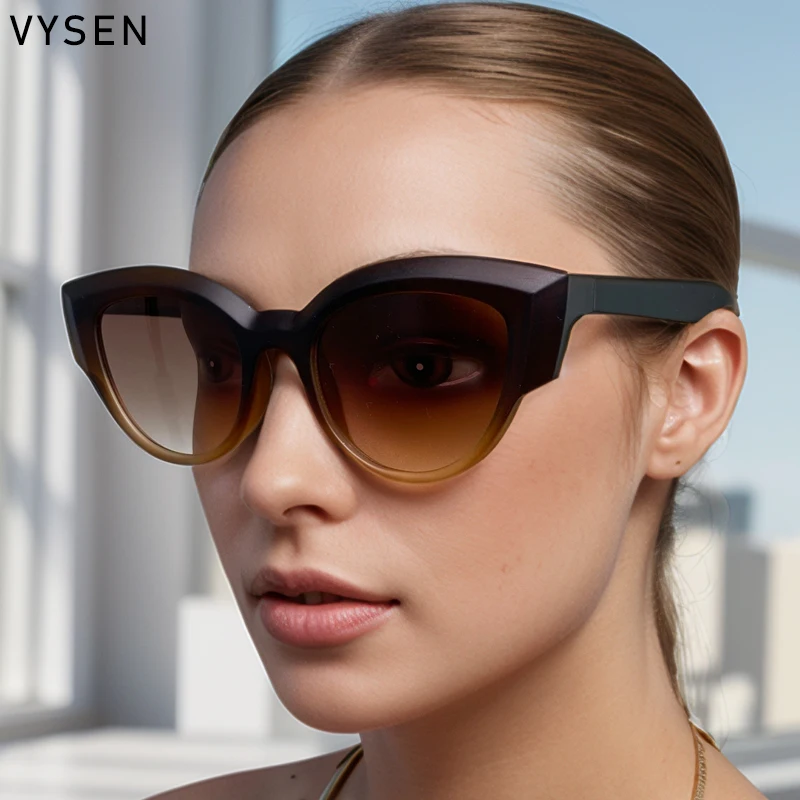 Y2K солнцезащитные очки кошачий глаз мужские 2024 элитный бренд нерегулярные модные