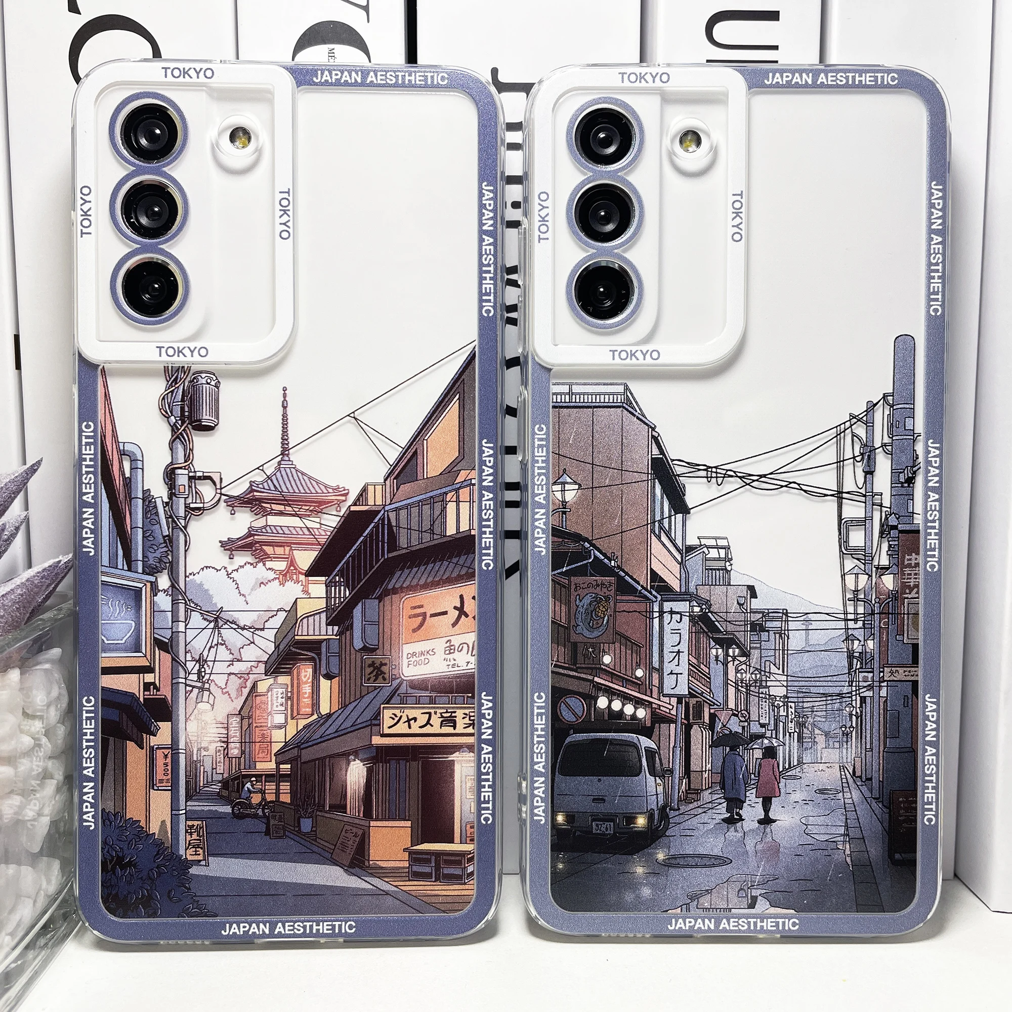 

Прозрачный мягкий чехол в японском стиле для Samsung Plus, чехол в Токио для аниме улица ультра Галактики