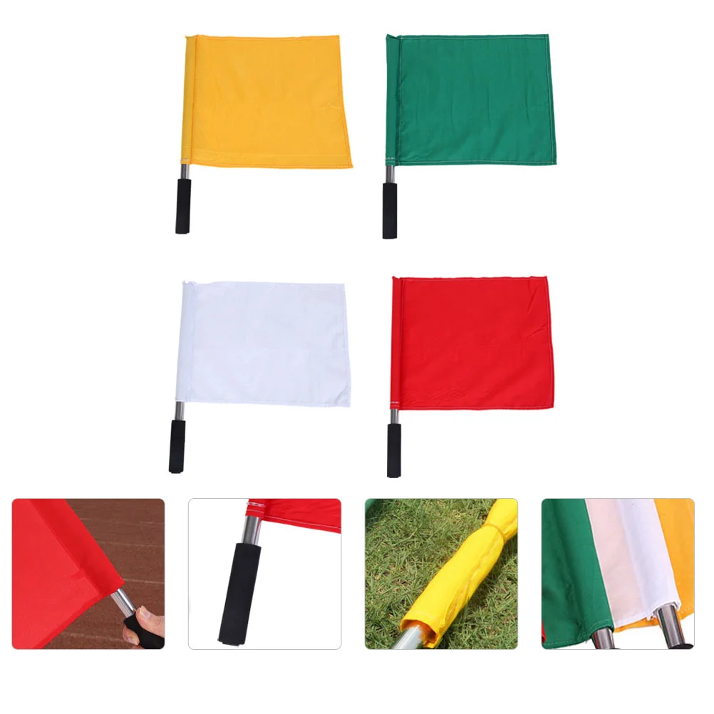 

4pcs Track and Field Events Referee Flag Match Command Flag Signal Flags
