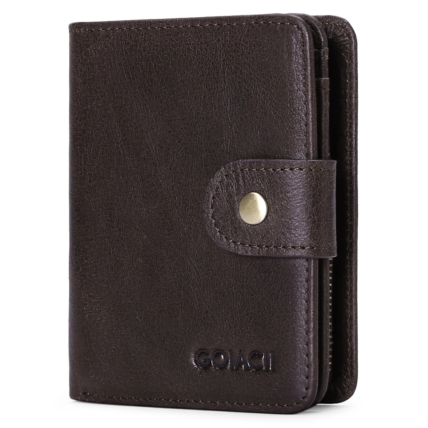 

Wallet men leather men's wallet vertical casual short multi-function photo album license cowhide wallet