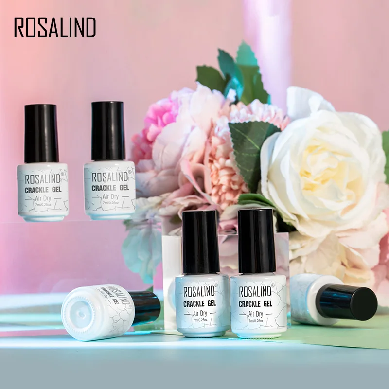 Крекивающийся Гель-лак для ногтей ROSALIND 7 мл база УФ-геля быстросохнущий маникюра
