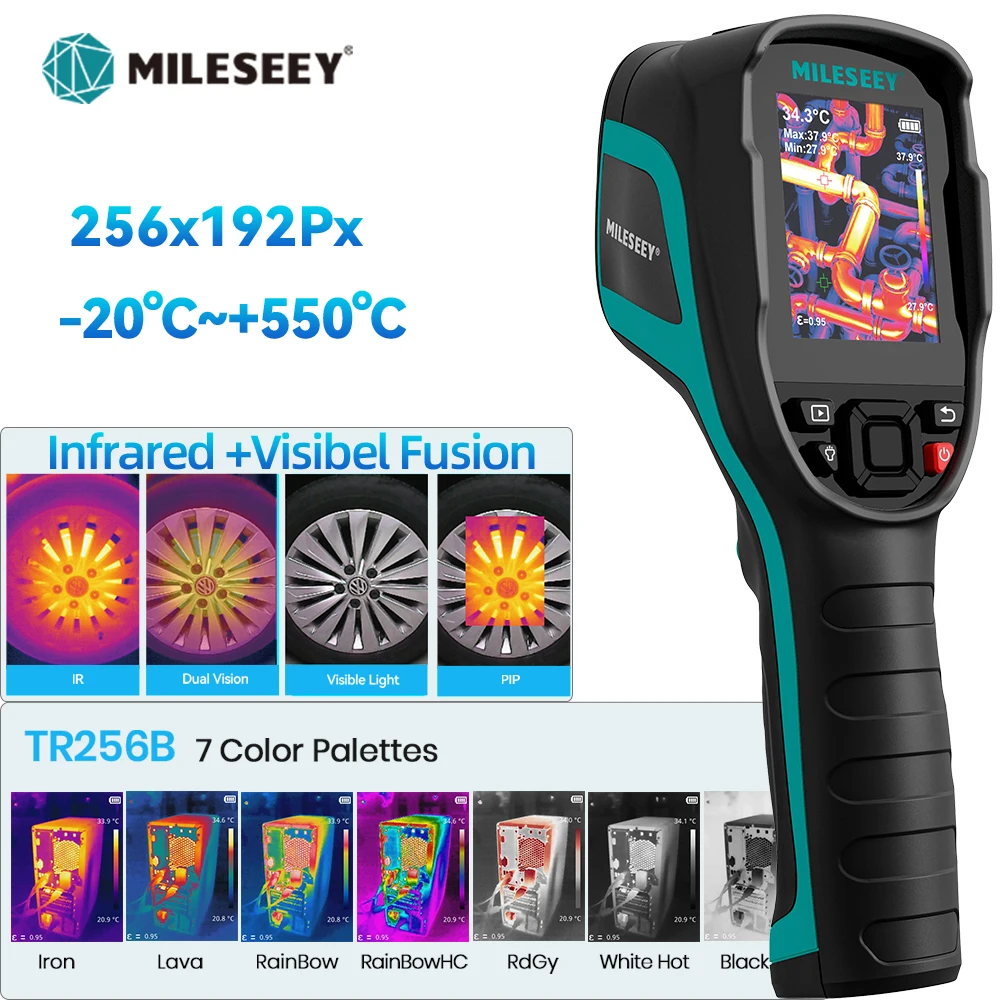 

2023 New TR256E TR256B Thermal Imager 256X192 Thermal Imaging Camera Infrared Temperature Meter For Repair, PCB, Pipeline Detect