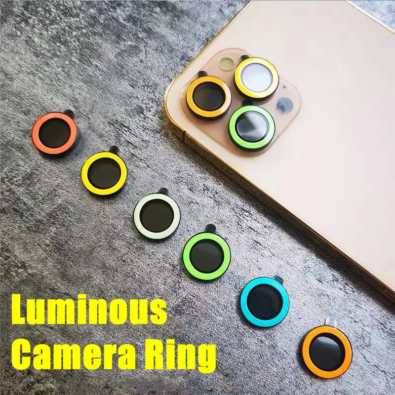

For iPhone 11ProMax 13Min 13Pro Camera Lens Protectors Luminous Camera Ring Glass for iPhone 11 13 12 14 Pro Max Protective Film