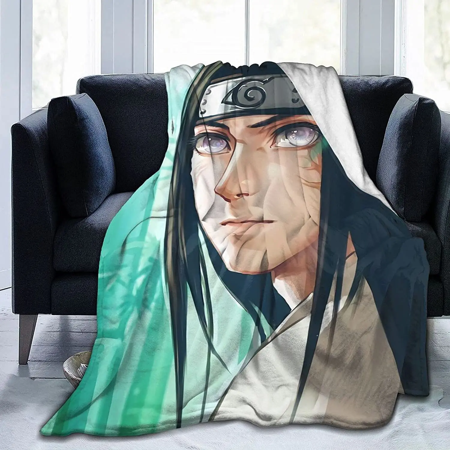 

Neji Hyuga Fluffy Soft and Comfortable Blanket, Anime Warm Embrace of Sympathy