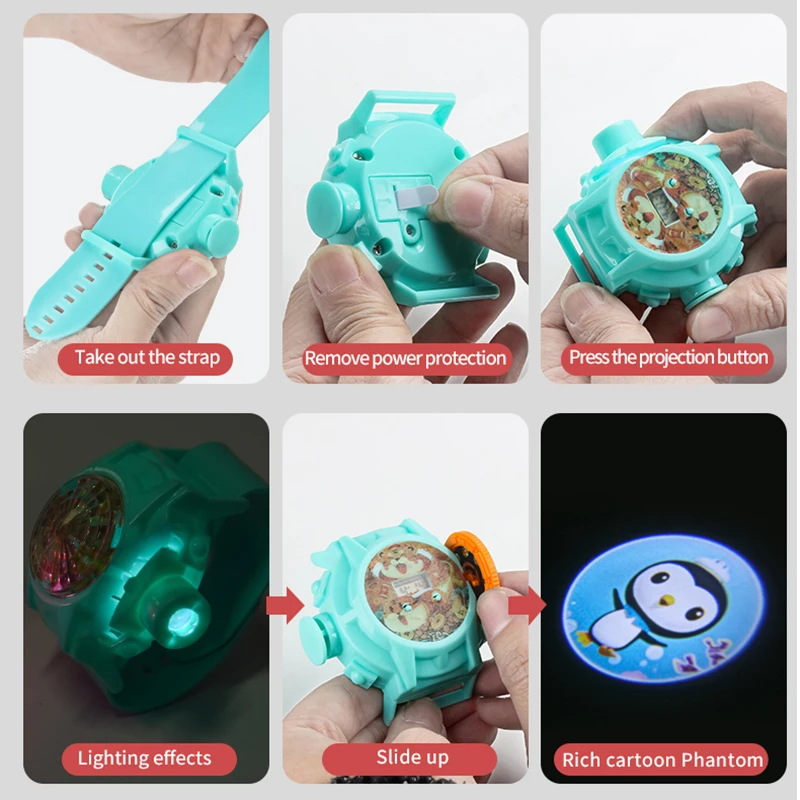 Cartoon Children Watch 3D Projection Digital Watches Toy Boys Girls Gorgeous Lights Electronic |