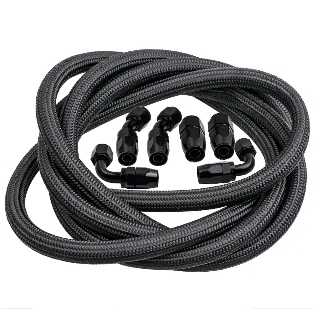 

AN10 -10AN Fitting Universal Steel Nylon Braided Oil Fuel Hose Line 12FT