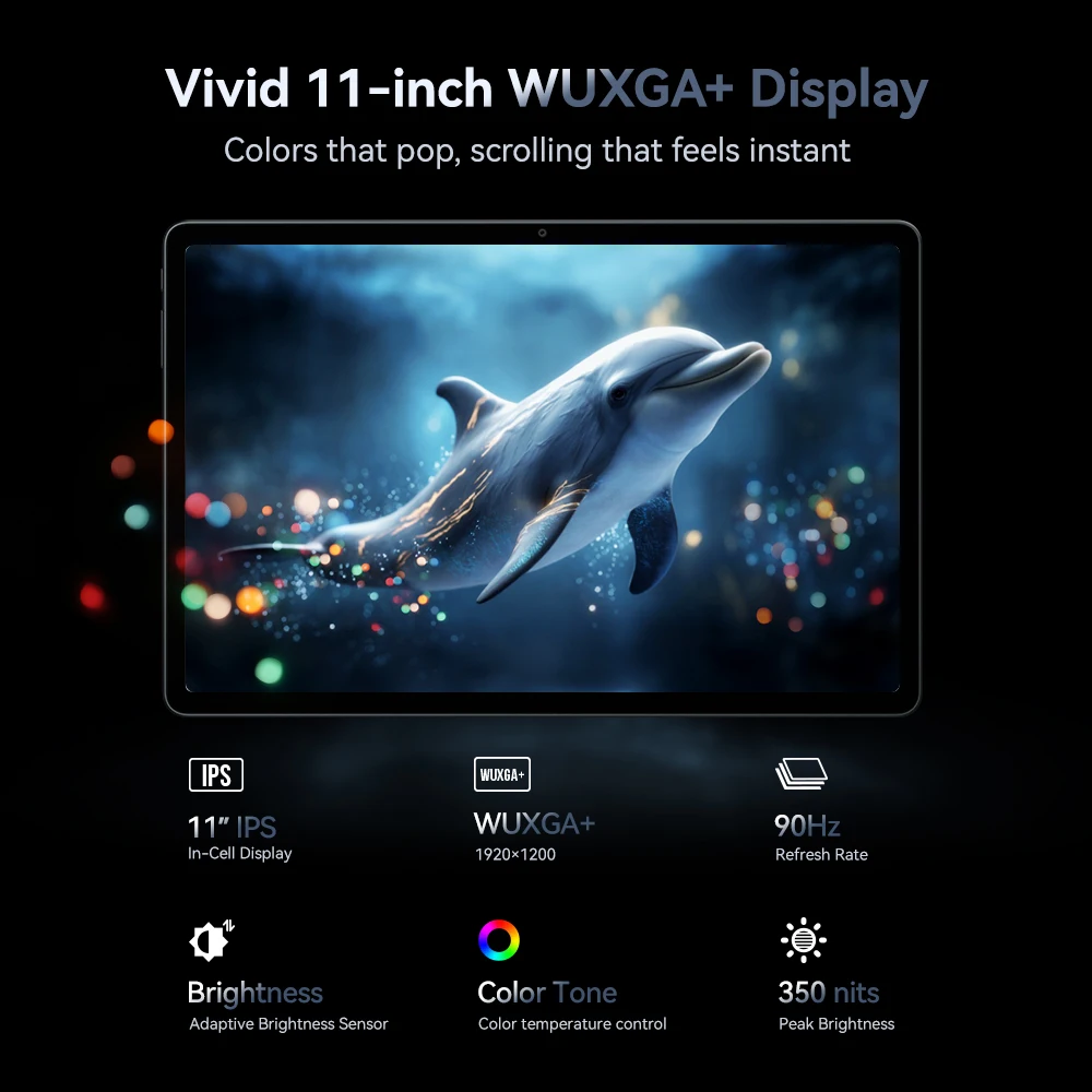 Фото ALLDOCUBE iPlay 70E 2026 Unisoc T7300 10.95'' 90Hz дисплей 16 ГБ (8 ГБ + 8 ГБ виртуальная память) ОЗУ 128 ГБ ПЗУ 7000 мАч LTE планшет Android 16 №3