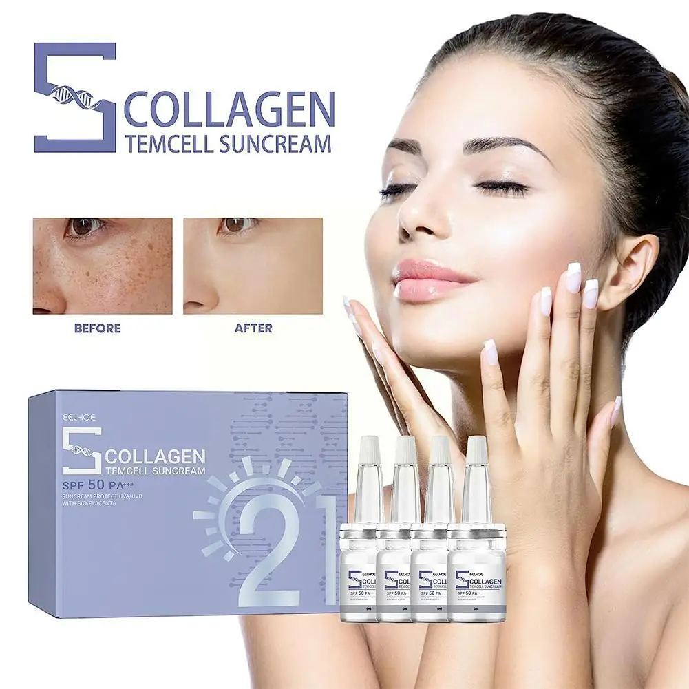 

Collagen Face Serum Sunscreen Serum Spf 50 Dark Spot Correcting Serum Facial Anti Hydrating Acid Aging Hyaluronic Whitening Y0M9