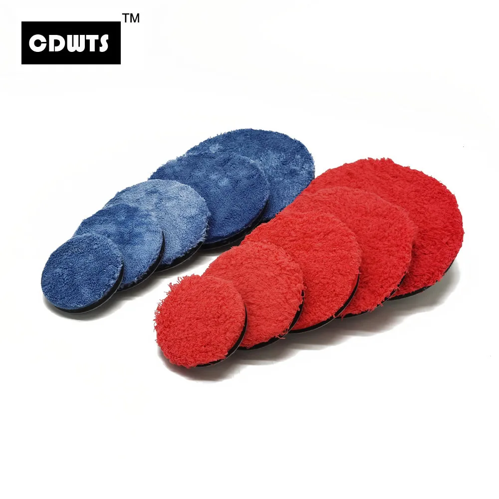 

CDWTS 3/4/5/6/7 дюймов полировальная подушечка из микрофибры для автомобилей, полировка кузова, полировальные колеса из микроволокна для DA/RO, полировщик автомобиля