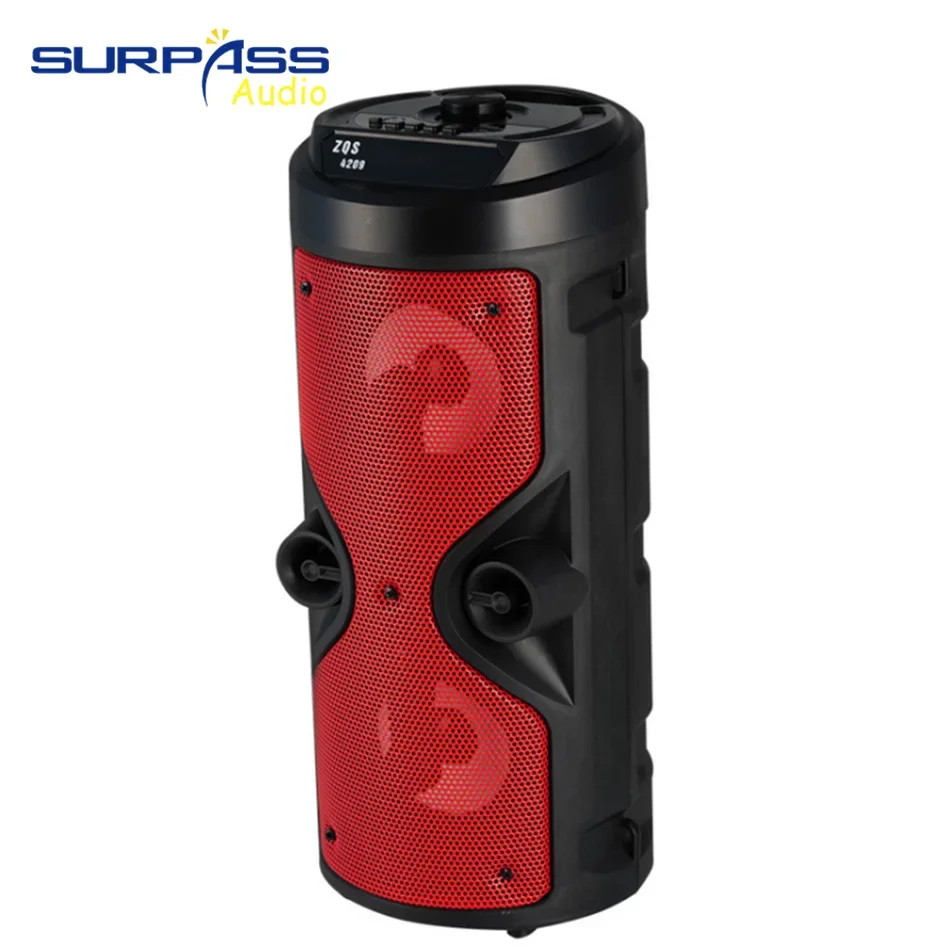 Двойной 4-дюймовый Bluetooth-динамик с аккумулятором емкостью 1200 мАч портативный