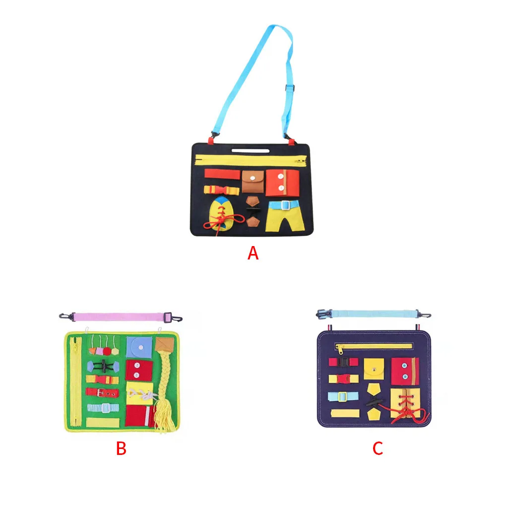 

Baby Busy Board Educational Learning Kids Sensory Board Buckle Training Toddler Toy Type 2
