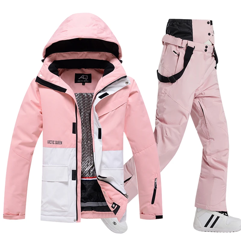 New Ski Suit Women -30 Warm Windproof Waterproof Winter Snow Snowboard Jackets And Pants Skiing And Snowboarding Suits Brands