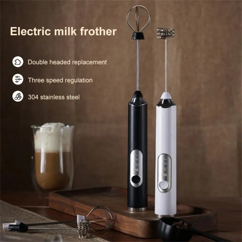 

Stainless Steel Electric Milk Frother Household Coffee Milk Juice Baking Egg Froth Whisk Powder Mixer Kitchen Tools Gadgets