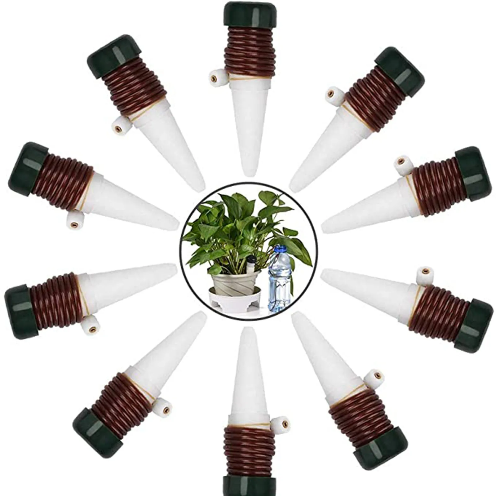 

10 Pcs Utomatic Plant Watering Tools Ceramic Gardening Indoor And Outdoor Plants Automatic Self Watering Probes Plant System