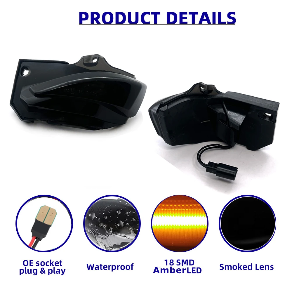 Динамический светодиодный боковой светильник для зеркала Peugeot 208 2008 2012 2013 2014 2016 2017