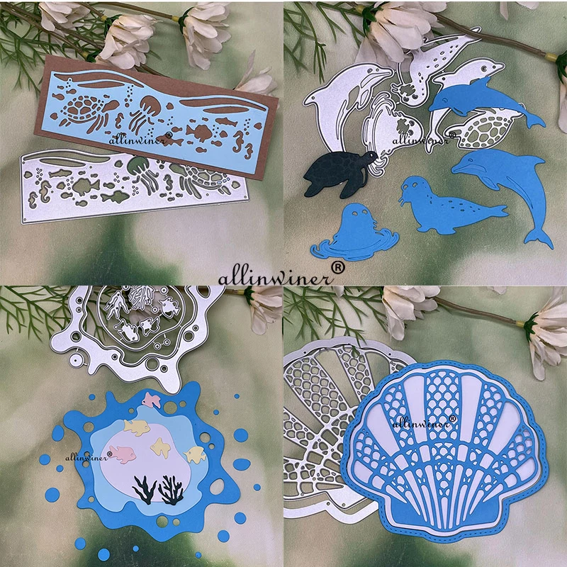 

Ocean animal shell Metal Cutting Dies Stencils For DIY Scrapbooking Decorative Embossing Handcraft Die Cutting Template