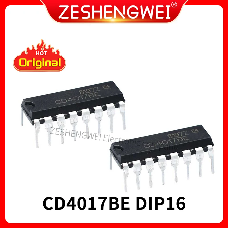 

10PCS CD4017 CD4017B CD4017BE 4017 DECADE COUNTER DIVIDER IC In Stock