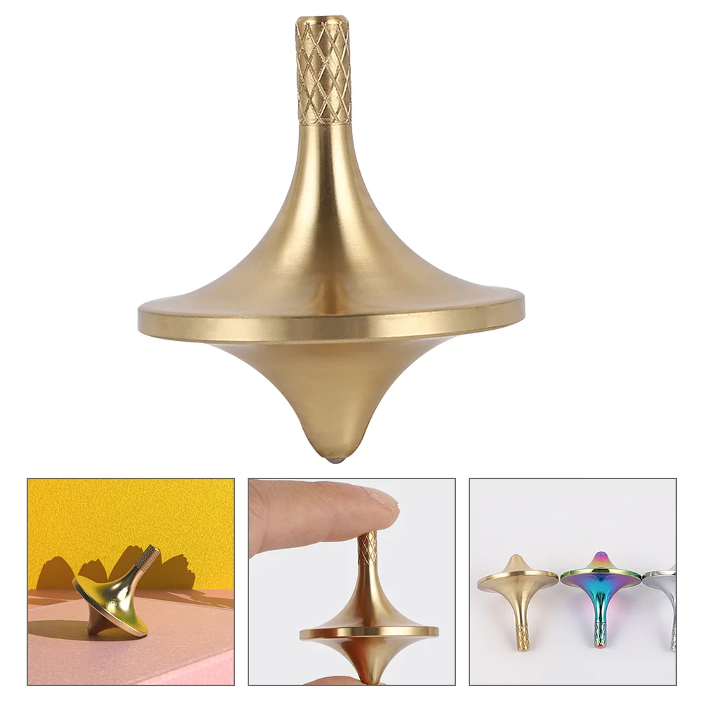 

Spinning Top Copper Toys Gyro Playthings Aldult Pressure Relief Tops Children Supply Kids Accessory Wear-resistant