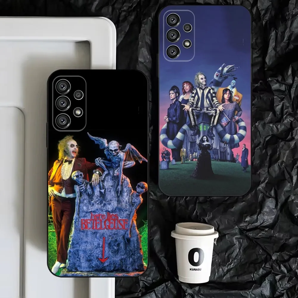 B-BeetlejuiceS-S 2 Phone Case For Samsung S25 S24 S23 S22 S21 S20 S10 Ultra Plus Lite FE Soft Silicone Black Cover