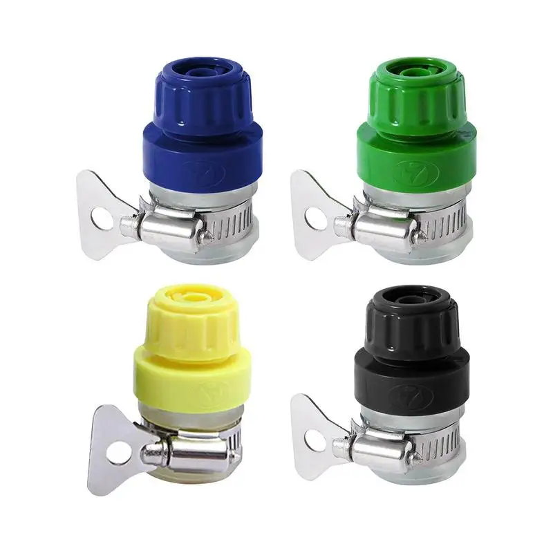 

Универсальный адаптер для садового шланга, Соединительный адаптер для водопроводного крана, Герметичный соединительный элемент трубы с барабанным винтом из нержавеющей стали для садоводства