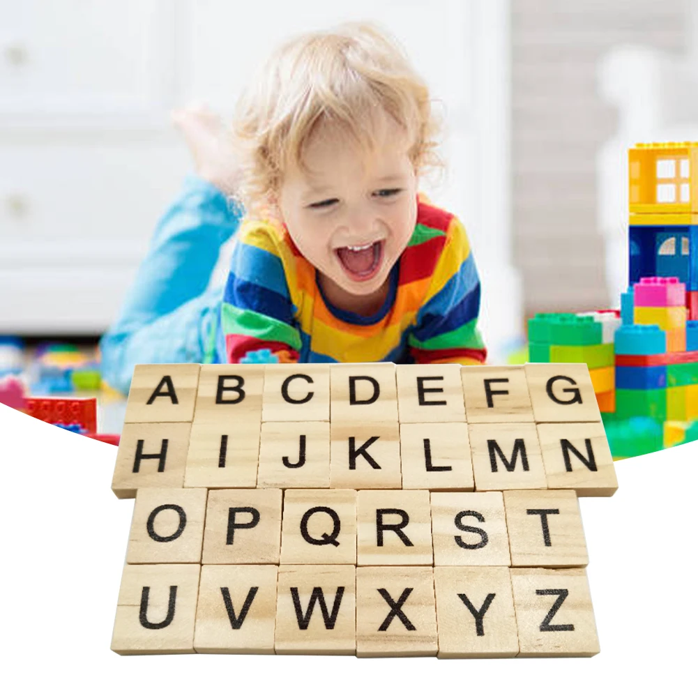 

Деревянная буквенная плитка «сделай сам», полный алфавит для рукоделия, детская игрушка, классная комната, 26 шт./компл.