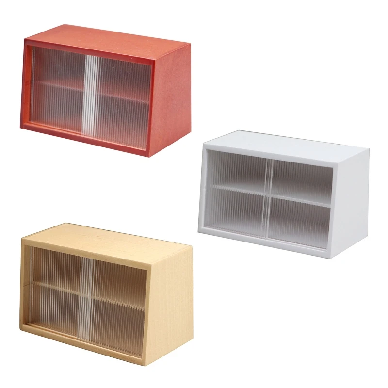 

1/12 Miniature Dish Cupboard Model Kids Dollhouse Furniture Kitchen Room Decors
