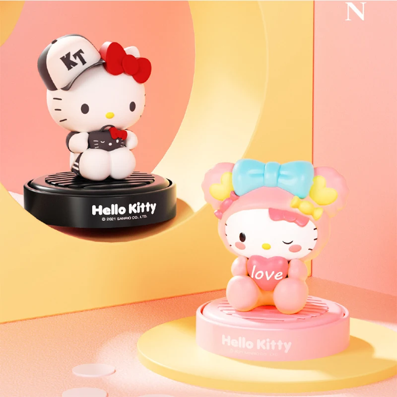 

Anime Sanrioed Hello Kitty Car Aromatherapy Essential Kawaii Air Freshener Cartoon Car Interior Decoration Perfume Diffuser Gift