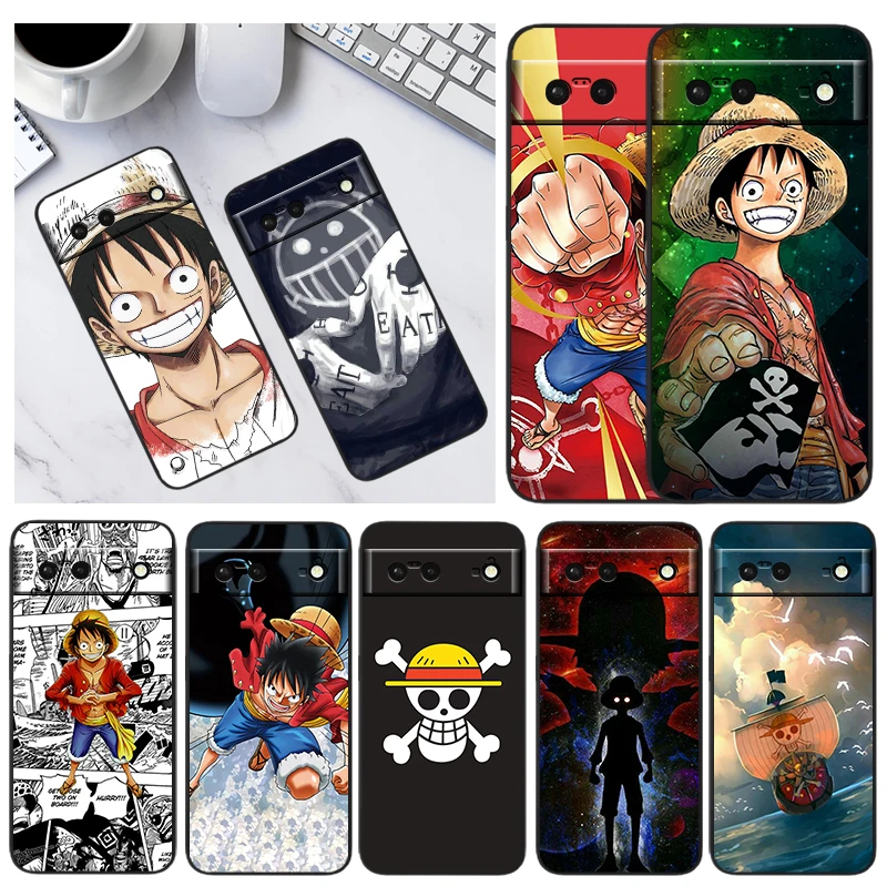 

Hot Anime One piece For Google Pixel 6 Pro 6A 5A 5 4 4A XL 5G Black Phone Case Shockproof Shell Soft Fundas Coque Capa