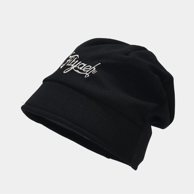 

Autumn and Winter Cotton Letter Warm Skullies Cap Beanie Hat for Men and Women 15
