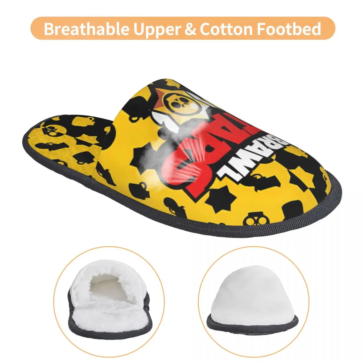 Зимние меховые тапочки Brawll Emz Spike Squeak Merch домашние шлепанцы игровые мягкие