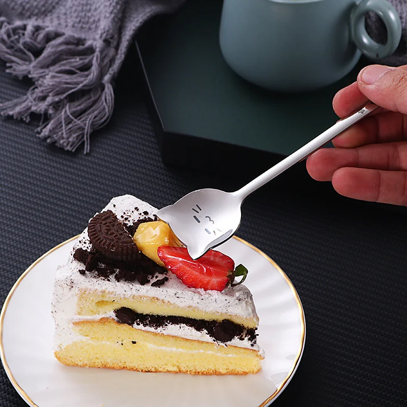 

Clearance Funny Tea-Spoon For Coffee Long tail cat Coffee spoon Long Handle Spoon Birthday Gift 304 Stainless Steel Tableware