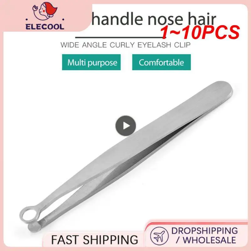 

1~10PCS Nose Hair Trimming Tweezers Nose Trimmer Tweezer Round Tip Perfect Steel Nose Hair Removal Trimming Nose Hair Removal