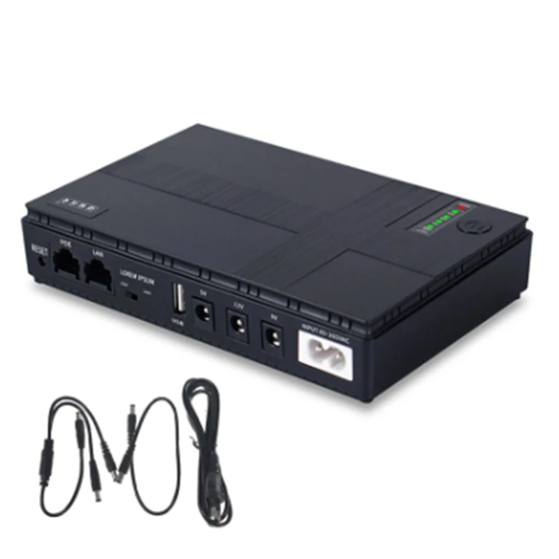 

10400 Mah Mini Portable UPS 5V/9V/12V Источник бесперебойного питания для Wifi, маршрутизатор, резервное копирование большой емкости