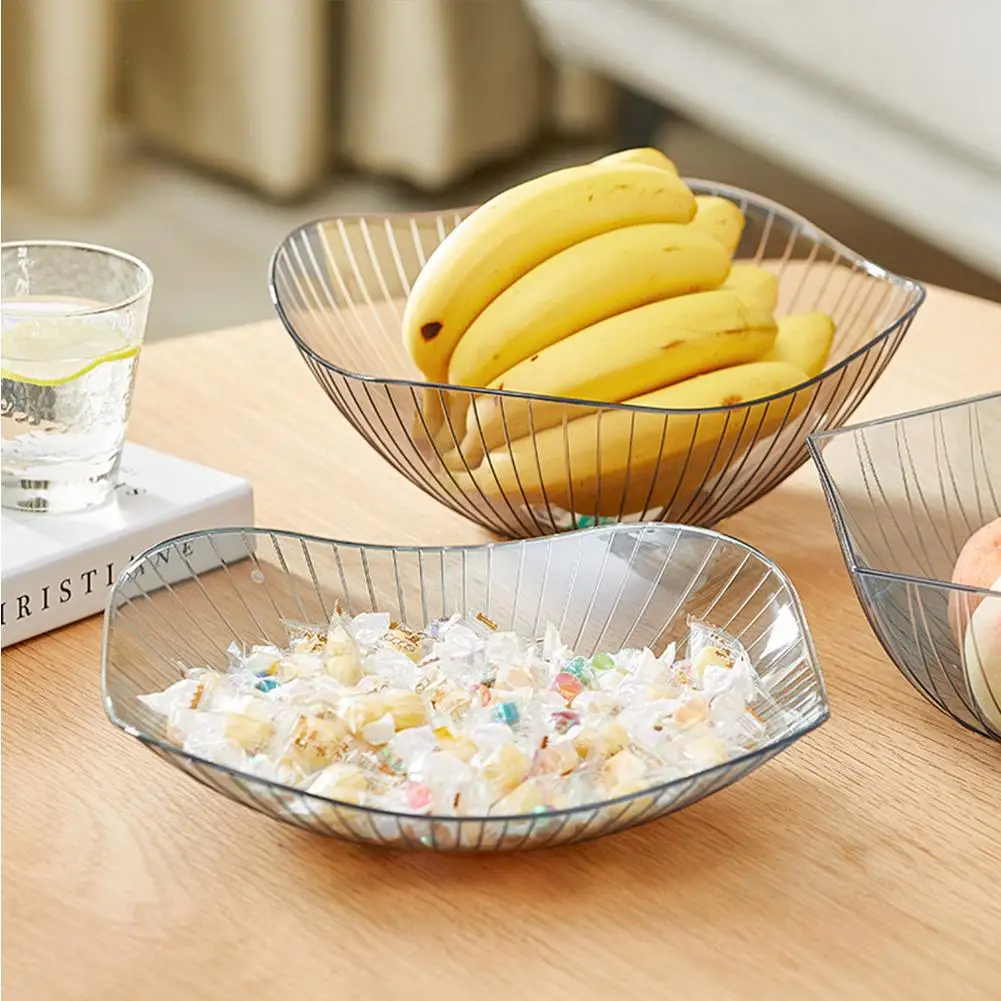 

Home Table Fruit Bowl Food-grade Pet Material Enlarged Open Tray For Fruit Snacks Vegetables Kitchen Accessories
