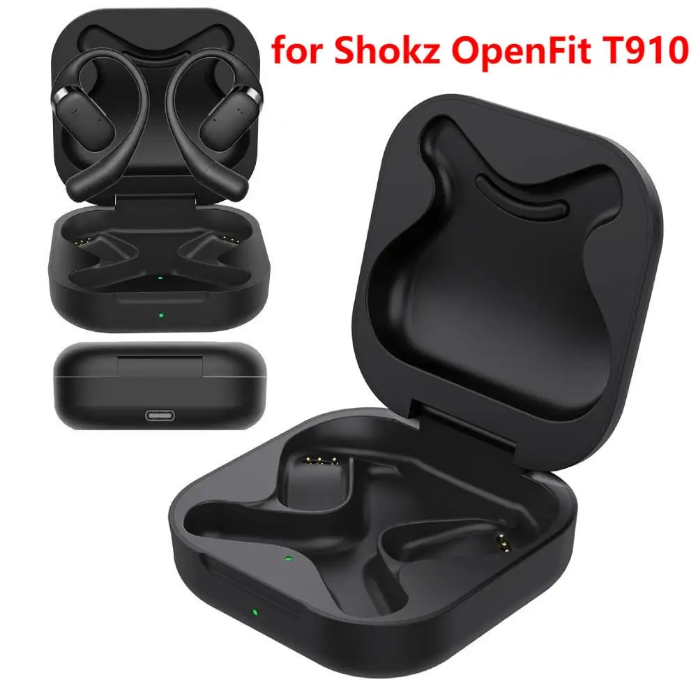 Фото Сменный зарядный блок для Shokz OpenFit T910, беспроводной чехол для зарядного устройства для наушников с открытым ухом Bluetooth, 600 мАч, подставка для зарядки аккумулятора №1