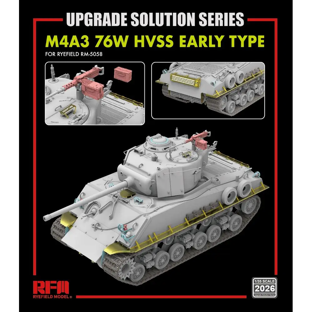 Модель RYEFIELD модель RFM RM-2026 1/35 Набор обновлений для M4A3 76W HVSS ранний тип обновления