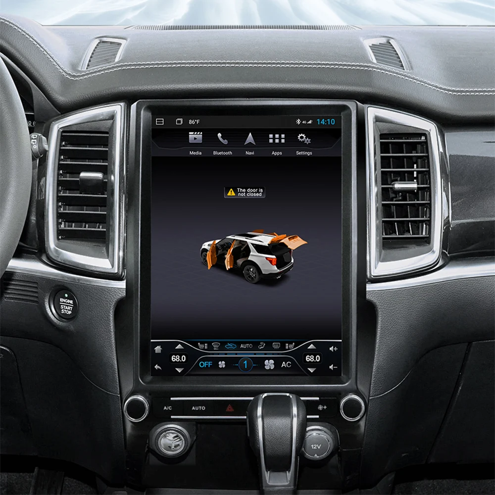 Android 2Din Восьмиядерный Tesla автомобильный радиоприемник Navi GPS мультимедийный
